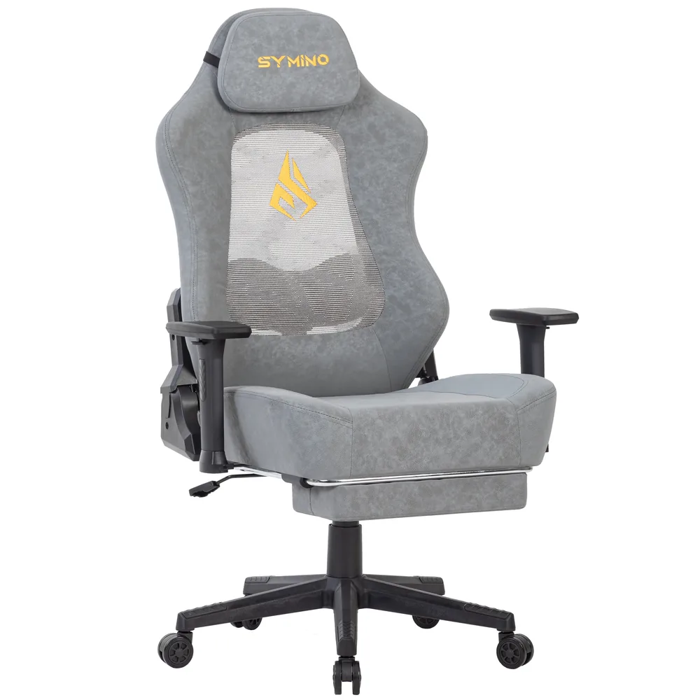 Mesh-Back Gaming Chair in Grey