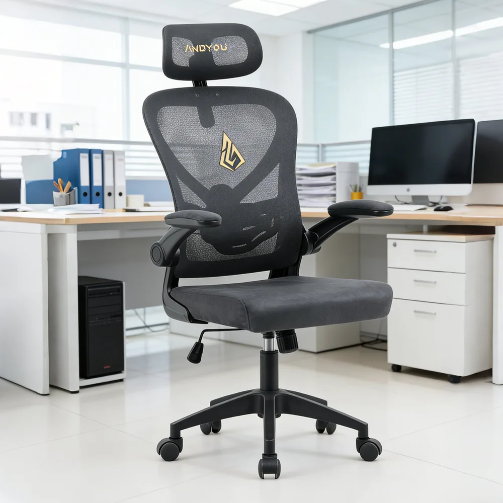 Ergonomic Mesh Office Chair in Grey